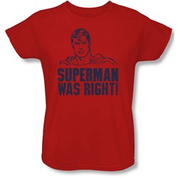 Superman - Womens Was Right T-Shirt