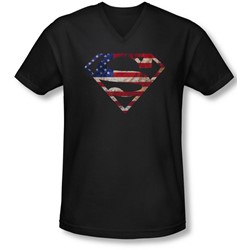 Superman - Mens Super Patriot V-Neck T-Shirt