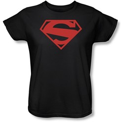 Superman - Womens 52 Red Block T-Shirt