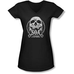 Sons Of Anarchy - Juniors Soa Club V-Neck T-Shirt