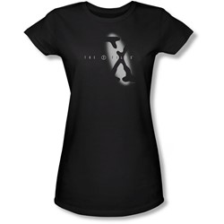 X-Files - Juniors Spotlight Logo Sheer T-Shirt