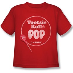 Tootsie Roll - Tootise Roll Pop Logo Juvee T-Shirt In Red