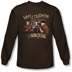 Three Stooges - Mens Why I Oughta Longsleeve T-Shirt