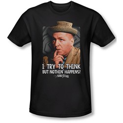Three Stooges - Mens Try To Think Slim Fit T-Shirt