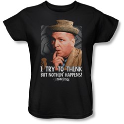 Three Stooges - Womens Try To Think T-Shirt