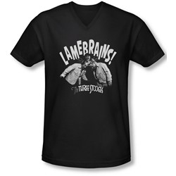 Three Stooges - Mens Lamebrains V-Neck T-Shirt