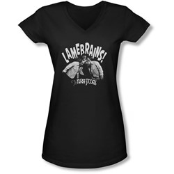 Three Stooges - Juniors Lamebrains V-Neck T-Shirt