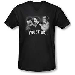 Three Stooges - Mens Turst Us V-Neck T-Shirt