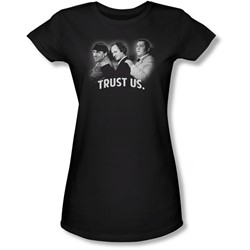 Three Stooges - Juniors Turst Us Sheer T-Shirt