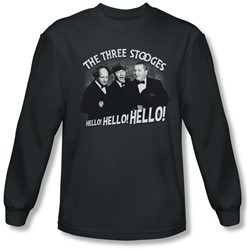 Three Stooges - Mens Hello Again Longsleeve T-Shirt