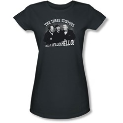 Three Stooges - Juniors Hello Again Sheer T-Shirt
