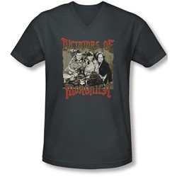 Three Stooges - Mens Moronica V-Neck T-Shirt
