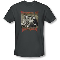 Three Stooges - Mens Moronica Slim Fit T-Shirt