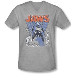 Jaws - Mens Comic Splash V-Neck T-Shirt