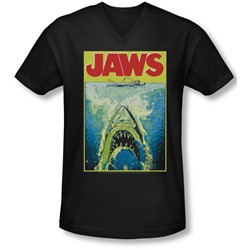 Jaws - Mens Bright Jaws V-Neck T-Shirt