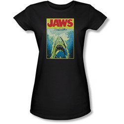 Jaws - Juniors Bright Jaws Sheer T-Shirt