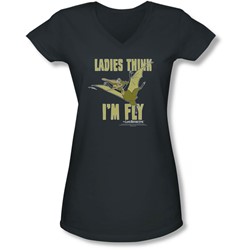 Land Before Time - Juniors I'M Fly V-Neck T-Shirt