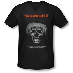 Halloween Ii - Mens Pumpkin Poster V-Neck T-Shirt