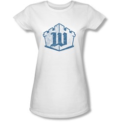 White Castle - Juniors Monogram Sheer T-Shirt