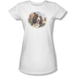 Wildlife - Juniors Springer Spaniel Head  Sheer T-Shirt