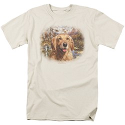Wildlife - Mens Golden Retriever Head  T-Shirt