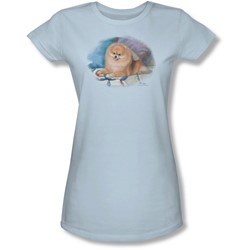 Wildlife - Juniors Pomeranian Portrait  Sheer T-Shirt