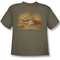 Wildlife - Big Boys Cheetah Family  T-Shirt