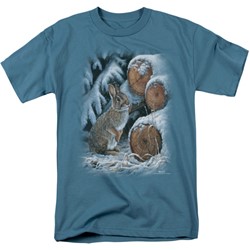 Wildlife - Mens Wood Pile Rabbit  T-Shirt