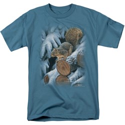 Wildlife - Mens Wood Pile Squirrel  T-Shirt