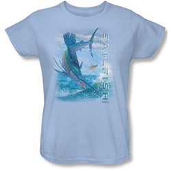 Wildlife - Womens Leaping Sailfish T-Shirt