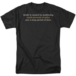 Funny Tees - Mens Death Caused By Saliva T-Shirt
