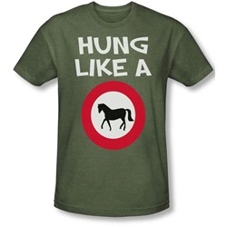 Funny Tees - Mens Hung Like A Horse T-Shirt