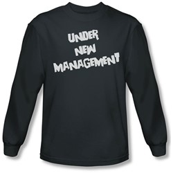 Funny Tees - Mens New Management Longsleeve T-Shirt