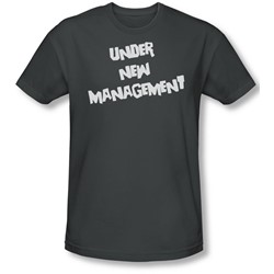 Funny Tees - Mens New Management Slim Fit T-Shirt