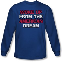 Funny Tees - Mens Amreican Dream Longsleeve T-Shirt