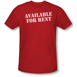 Funny Tees - Mens Available For Rent Slim Fit T-Shirt