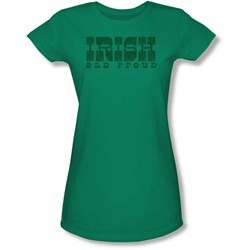 Funny Tees - Juniors Irish And Proud Sheer T-Shirt