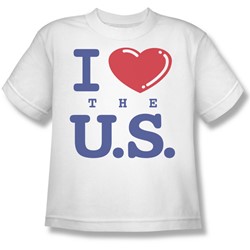 Funny Tees - Big Boys I Love The Us T-Shirt