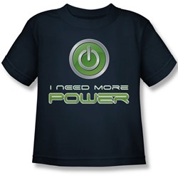 Funny Tees - Little Boys More Power T-Shirt