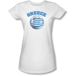 Funny Tees - Juniors Greece Sheer T-Shirt