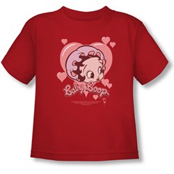Baby Boop - Baby Heart Toddler T-Shirt In Red
