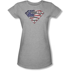 Superman - All American Shield Juniors T-Shirt In Heather