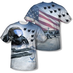 Air Force - Mens Pilot (Front/Back Print) T-Shirt