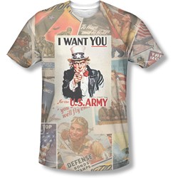 Army - Mens Vintage Collage T-Shirt