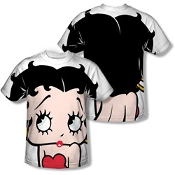 Betty Boop - Mens Big Boop Head (Front/Back Print) T-Shirt