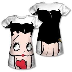 Betty Boop - Juniors Big Boop Head (Front/Back Print) T-Shirt