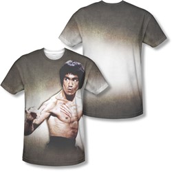 Bruce Lee - Mens Scratched (Front/Back Print) T-Shirt