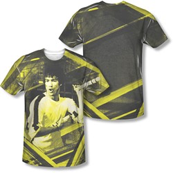 Bruce Lee - Mens Stripes (Front/Back Print) T-Shirt