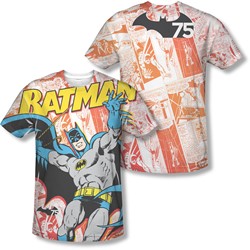 Batman - Mens 75 Panels (Front/Back Print) T-Shirt