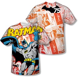 Batman - Mens 75 Panels (Front/Back Print) T-Shirt